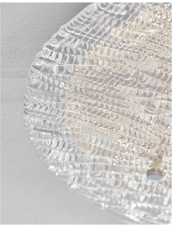 Plafoniera WING White Metal & Glass Led 40W 3000K  Diam: 53 cm Nova Luce