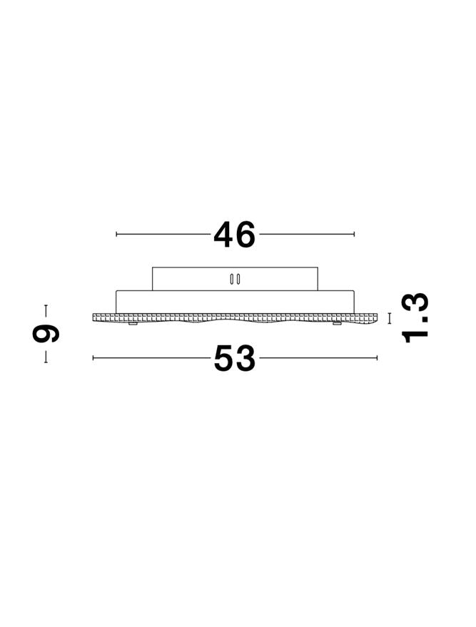 Plafoniera WING White Metal & Glass Led 40W 3000K  Diam: 53 cm Nova Luce