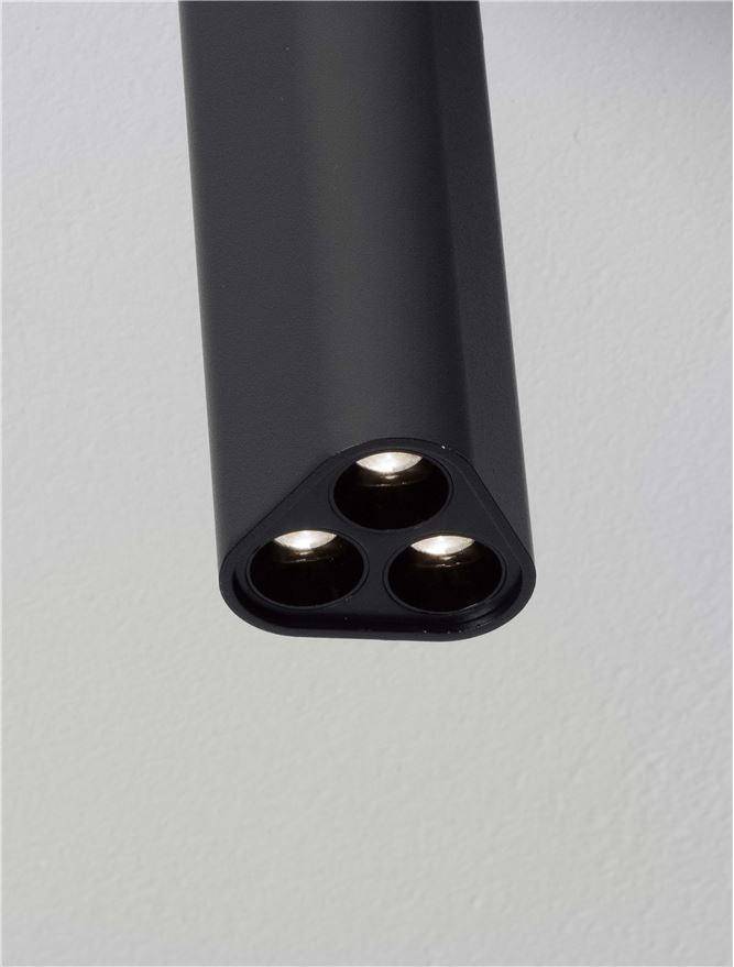 Plafoniera ETHO Sandy Black Aluminium LED 6W 3000K Dim: 5X5X20 cm Nova Luce