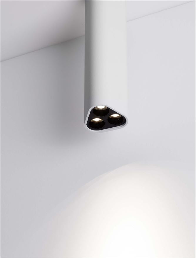 Plafoniera ETHO Sandy White & Inner Black Aluminium LED 6W 3000K Dim: 5X5X20 cm Nova Luce
