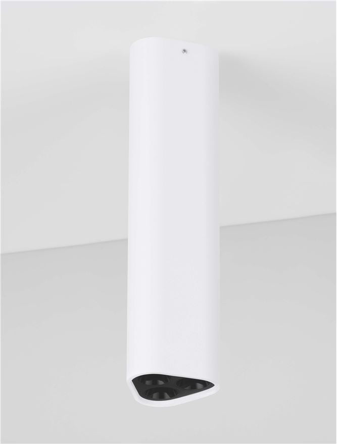 Plafoniera ETHO Sandy White & Inner Black Aluminium LED 6W 3000K Dim: 5X5X20 cm Nova Luce