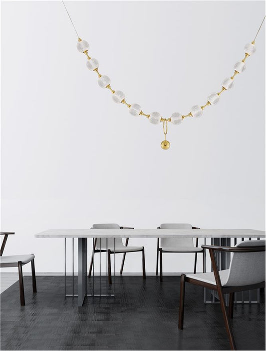 Lampa suspendata BRILLANTE Gold Aluminium & Clear Glass LED 50.4 NOVA LUCE