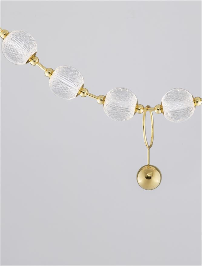 Lampa suspendata BRILLANTE Gold Aluminium & Clear Glass LED 50.4 NOVA LUCE
