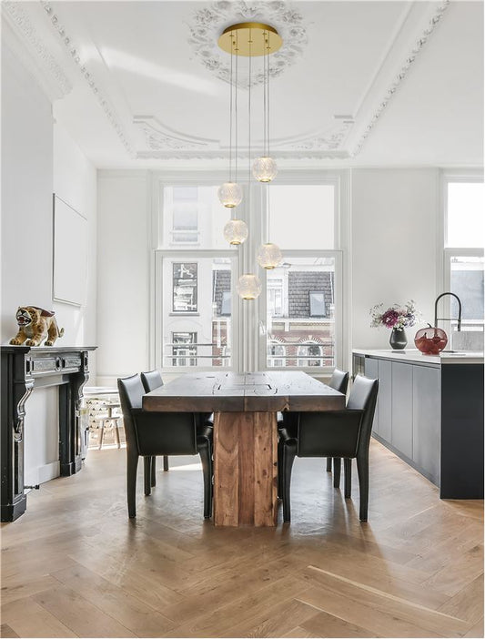 Lampa suspendata BRILLANTE Gold Metal 5 LED 21W NOVA LUCE