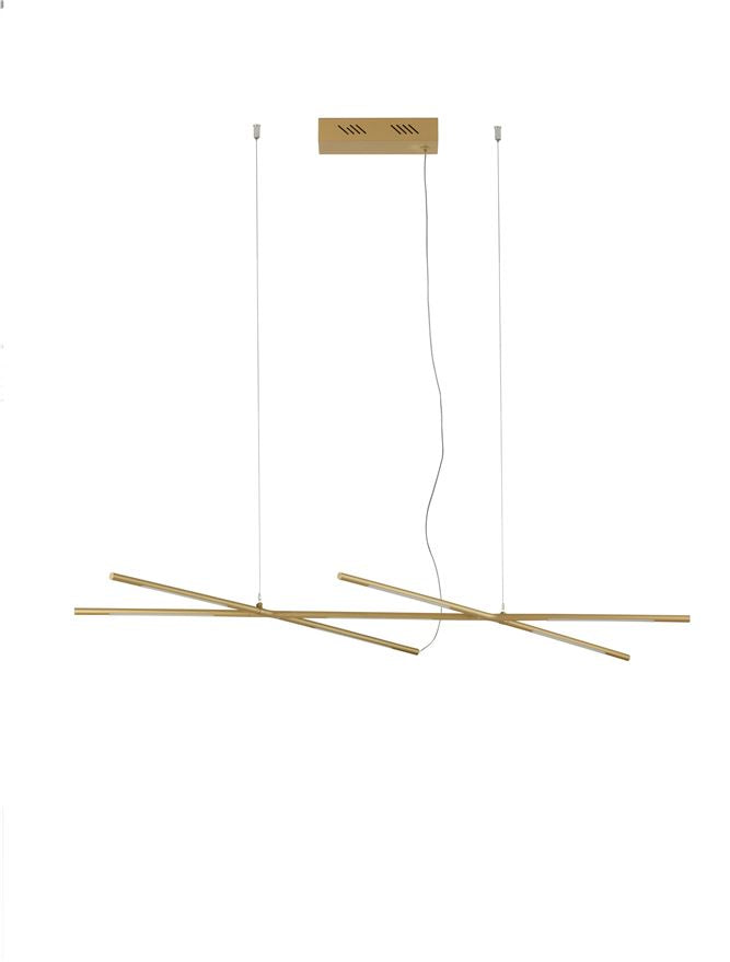 Lampa suspendata RACCIO Brass Gold Metal & Acrylic L115 NOVA LUCE