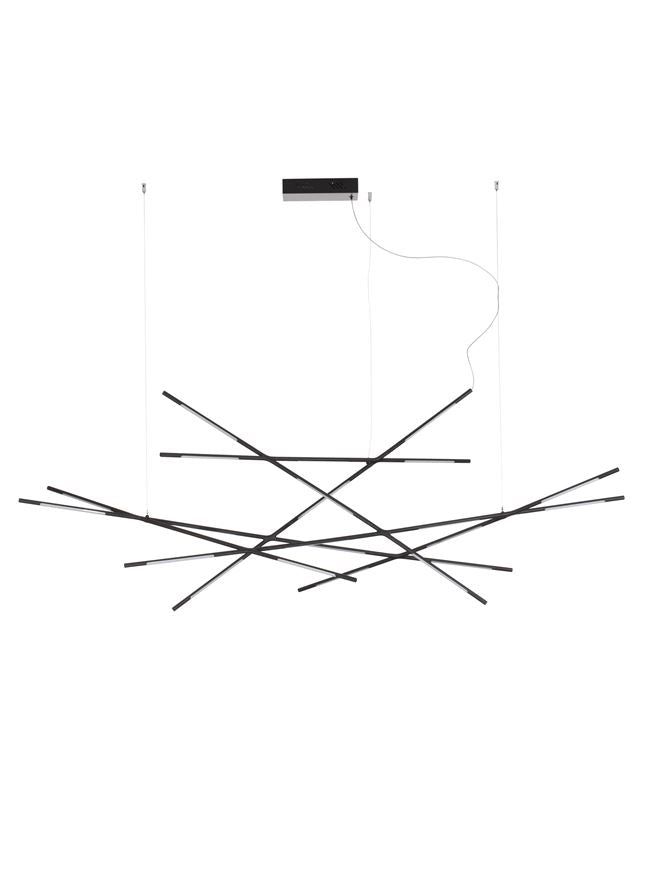 Lampa suspendata RACCIO Black Metal & Acrylic L180.5  NOVA LUCE