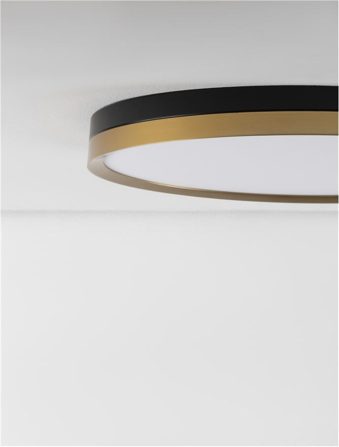 Plafoniera CANTRIA negru & auriu 37W Diam.50 Nova Luce