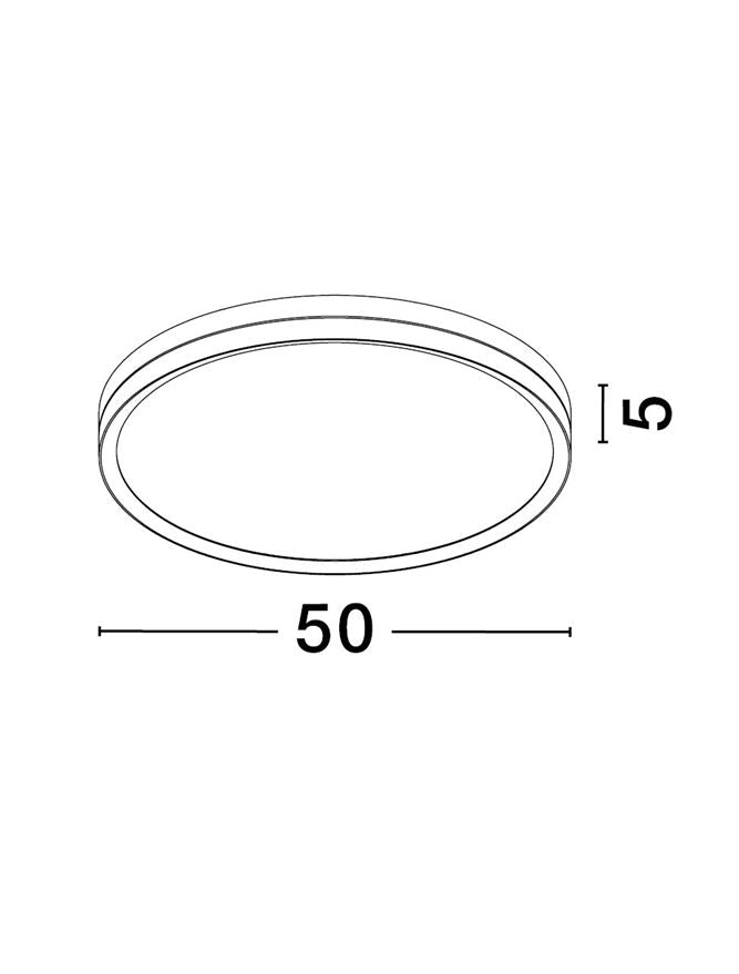 Plafoniera CANTRIA negru & auriu 37W Diam.50 Nova Luce