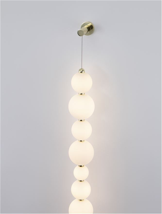 Aplica de interior PERLA gold  metal & opal glass 41W 3000K IP20 H124cm Nova Luce