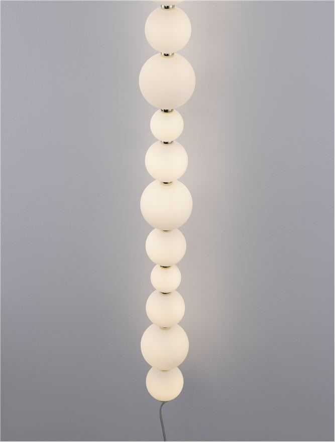 Aplica de interior PERLA gold  metal & opal glass 41W 3000K IP20 H124cm Nova Luce