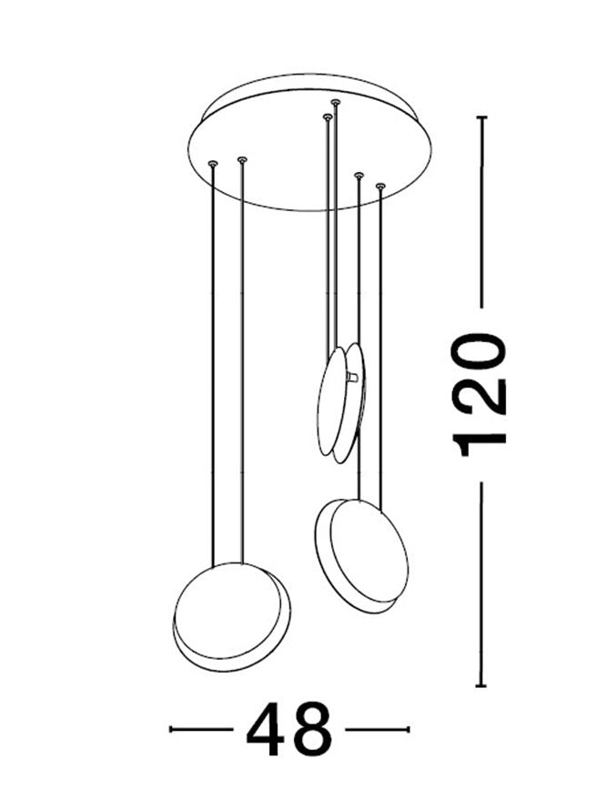 Lampa suspendata SHELL 3 NOVA LUCE