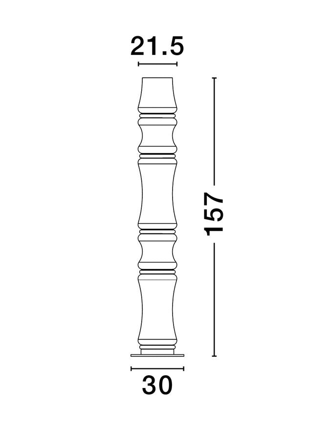 Lampadar ANAPNOE black led 46W 3000K IP20 H157cm Nova Luce