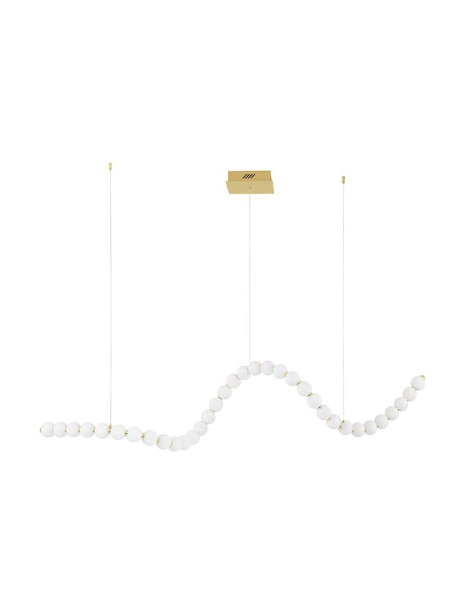 Lampa suspendata PERLA Gold Metal & Opal Glass 167cm NOVA LUCE