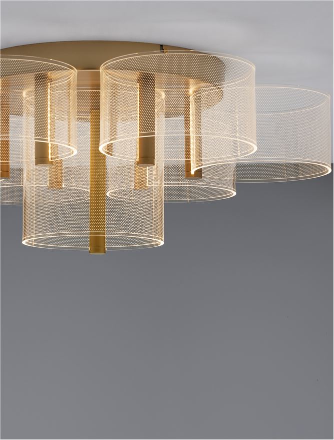 Plafoniera GATLIN auriu 41W Diam. 61.7 Nova Luce