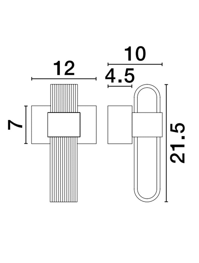 Aplica de interior ARGO LED 10W 413Lm 3000K H 21,5cm Nova Luce