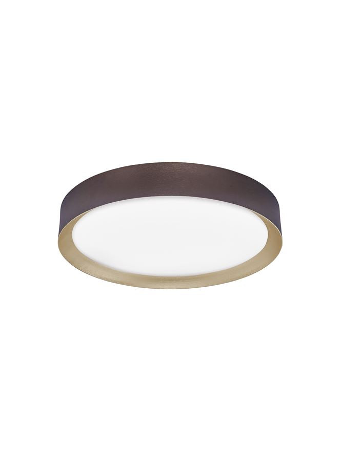 Plafoniera LUTON Coffee Brown Aluminium Matt White Acrylic Diffuser 47W Diam. 55 cm Nova Luce