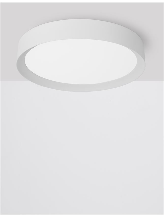 Plafoniera LUTON Sandy White Aluminium Matt White Acrylic Diffuser 47W Diam. 55 cm Nova Luce