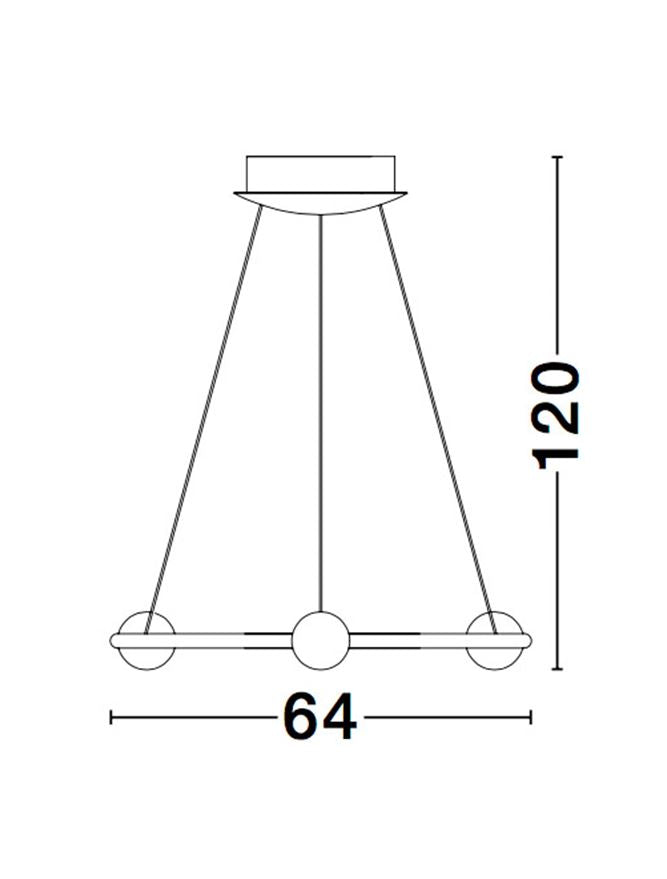 Lampa suspendata CELIA Satin Gold & Opal Glass D64 NOVA LUCE