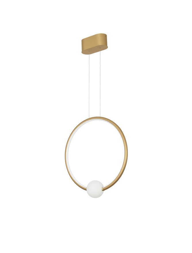 Lampa suspendata CELIA Satin Gold & Opal Glass D43 NOVA LUCE