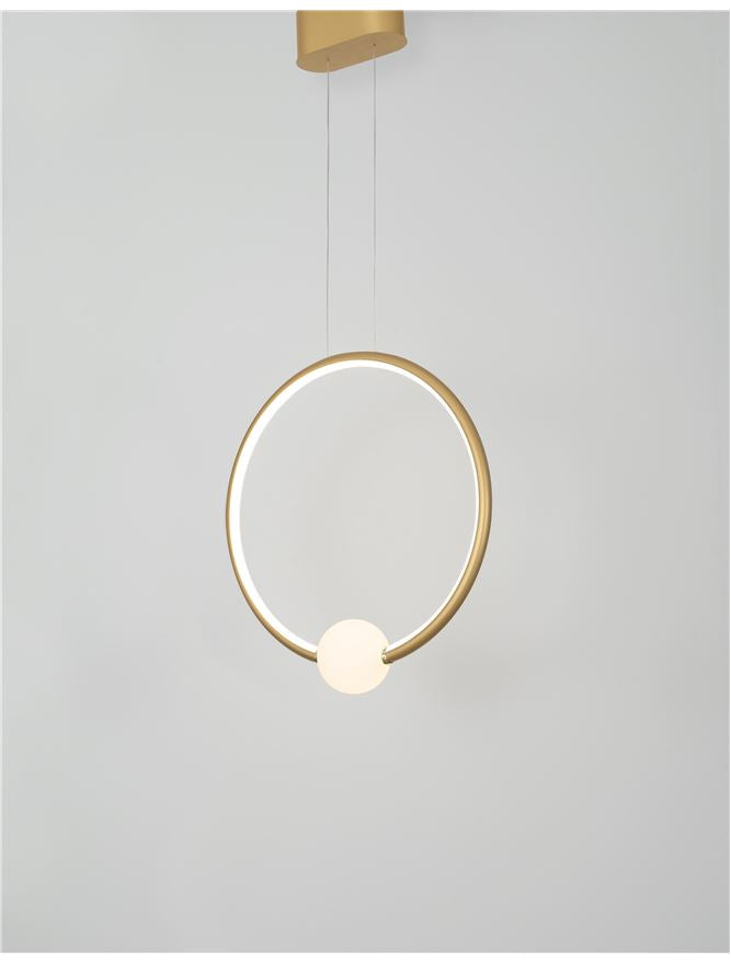 Lampa suspendata CELIA Satin Gold & Opal Glass D43 NOVA LUCE