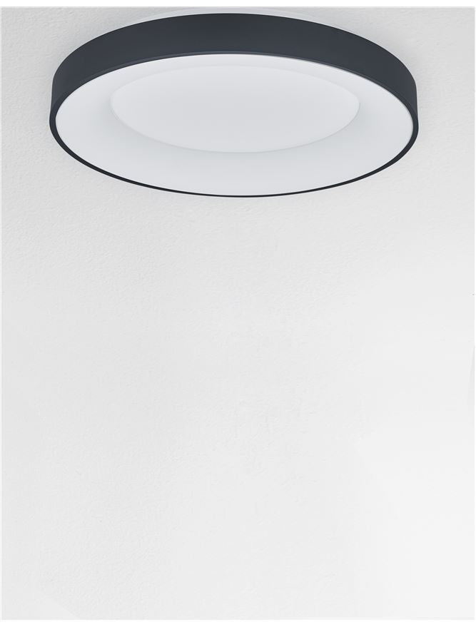 Plafoniera RANDO SMART Sandy Black Aluminium & Acrylic Led 50W Diam: 60 cm Nova Luce