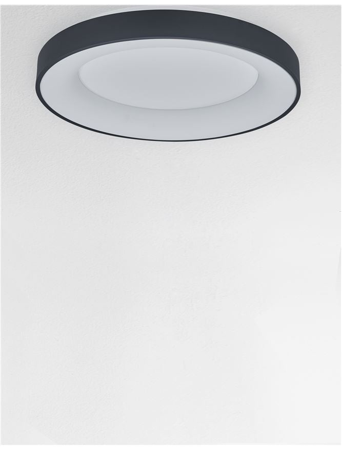 Plafoniera RANDO SMART Sandy Black Aluminium & Acrylic Led 50W Diam: 60 cm Nova Luce
