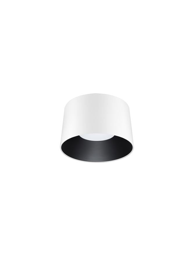 Plafoniera ATIL Sandy White & Black Aluminium & Steel LED 24W 3000K Diam: 35 cm Nova Luce