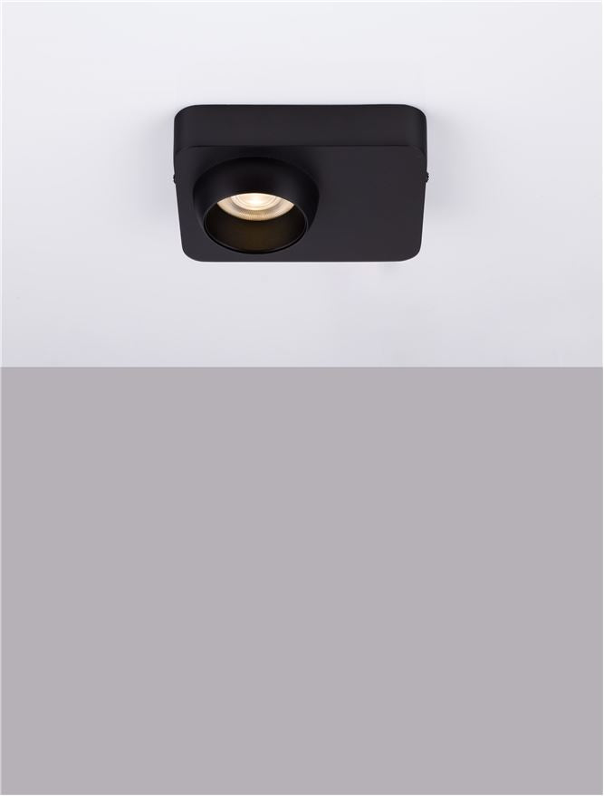 Plafoniera KEDROS Sandy Black Aluminium & Steel LED 8W 3000K Dim: 14X11 cm Nova Luce