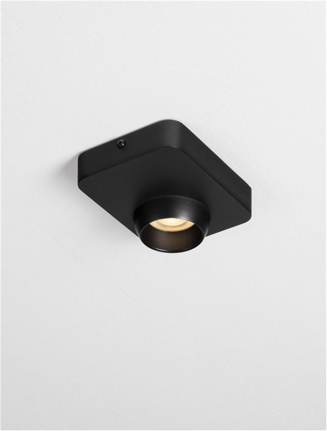 Plafoniera KEDROS Sandy Black Aluminium & Steel LED 8W 3000K Dim: 14X11 cm Nova Luce