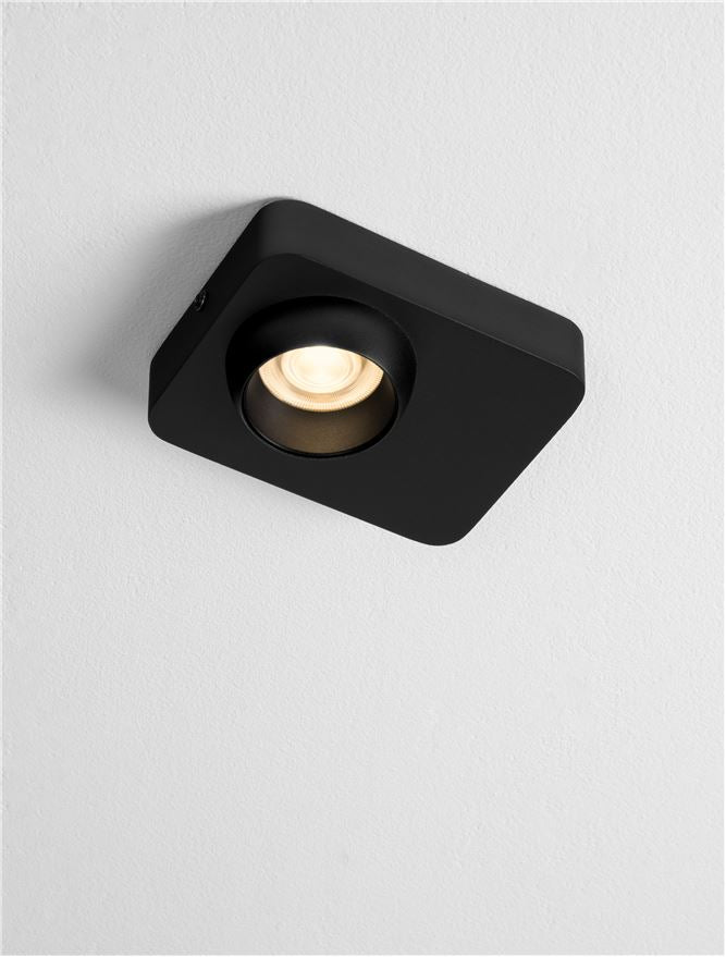 Plafoniera KEDROS Sandy Black Aluminium & Steel LED 8W 3000K Dim: 14X11 cm Nova Luce