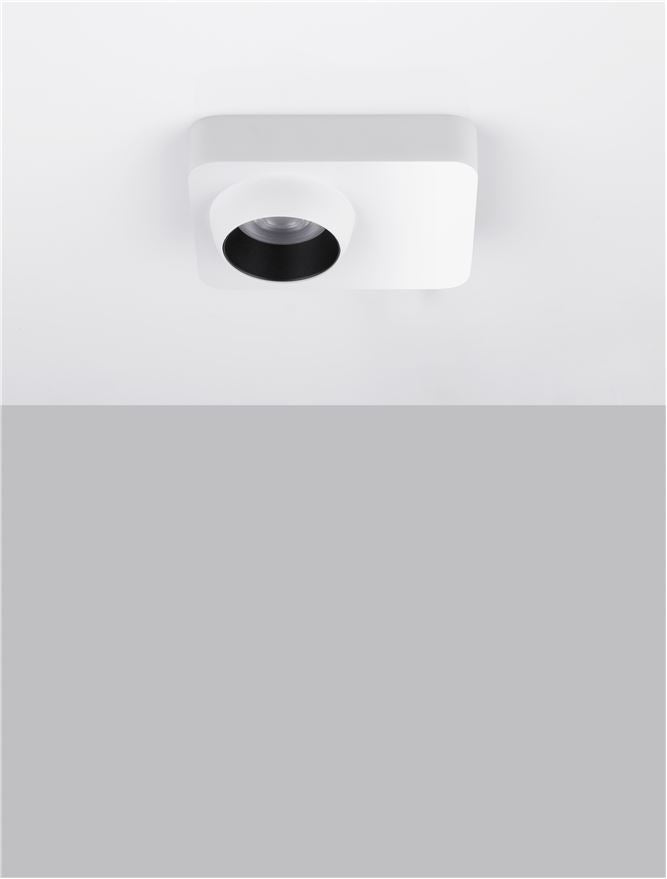 Plafoniera KEDROS Sandy White Aluminium & Steel LED 8W 3000K Dim: 14X11 cm  Nova Luce