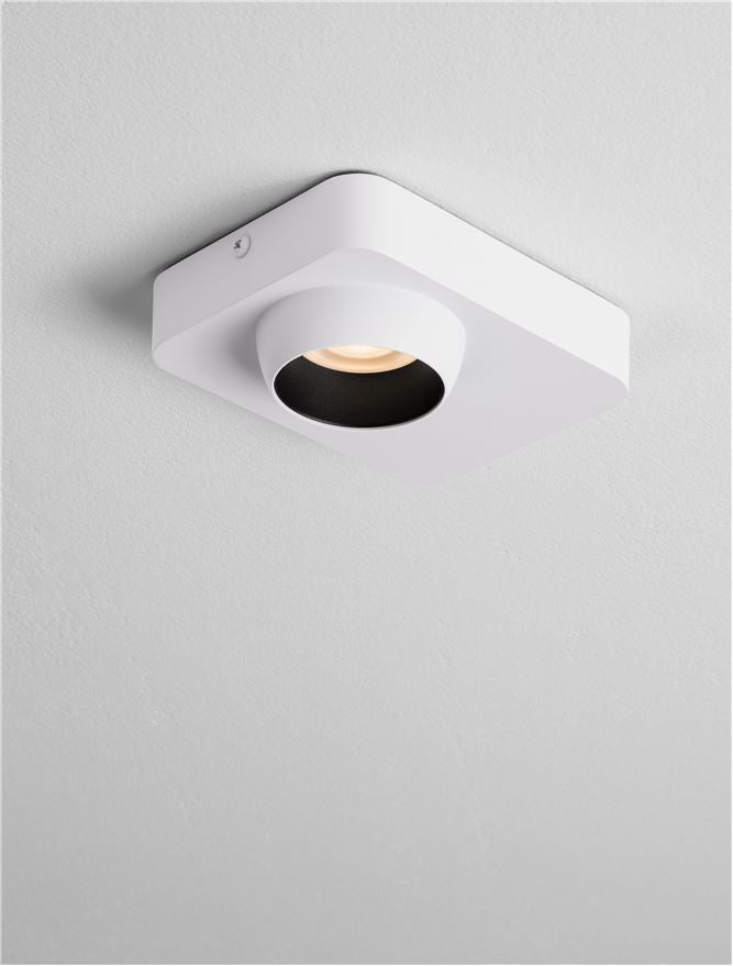 Plafoniera KEDROS Sandy White Aluminium & Steel LED 8W 3000K Dim: 14X11 cm  Nova Luce