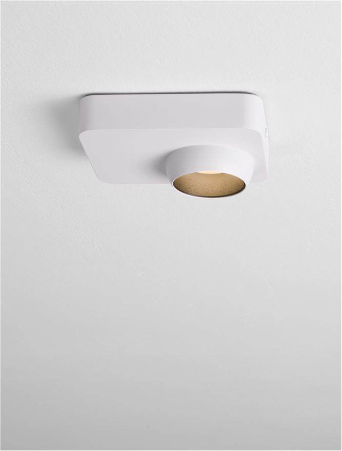 Plafoniera KEDROS Sandy White Aluminium & Steel LED 8W 3000K Dim: 14X11 cm  Nova Luce