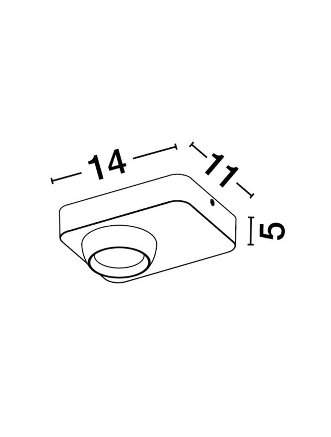Plafoniera KEDROS Sandy White Aluminium & Steel LED 8W 3000K Dim: 14X11 cm  Nova Luce