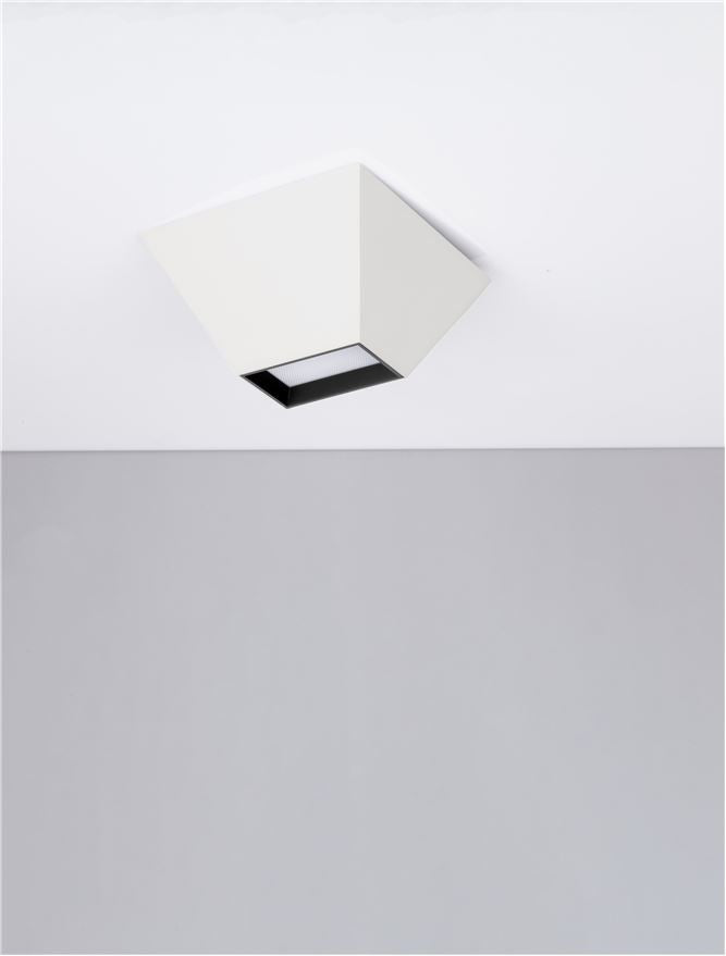Plafoniera OUTOPIA Sandy White Aluminium & Steel LED 9W 3000K Dim: 15X15 cm  Nova Luce