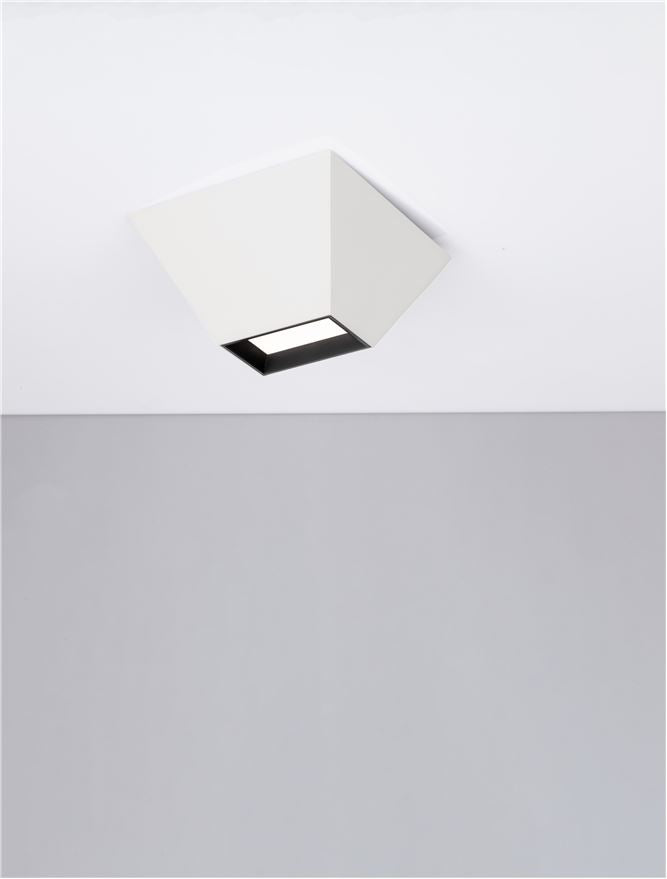 Plafoniera OUTOPIA Sandy White Aluminium & Steel LED 9W 3000K Dim: 15X15 cm  Nova Luce