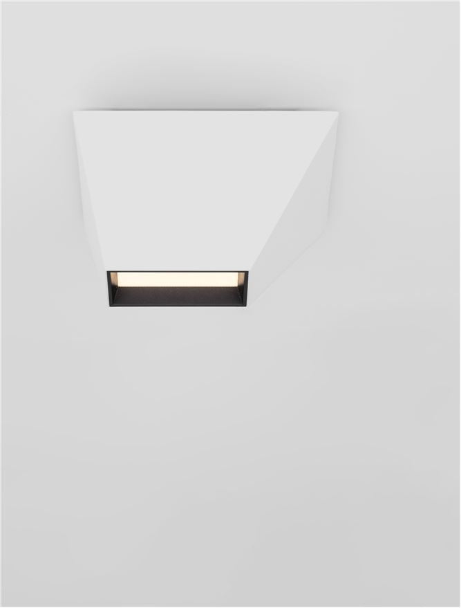 Plafoniera OUTOPIA Sandy White Aluminium & Steel LED 9W 3000K Dim: 15X15 cm  Nova Luce