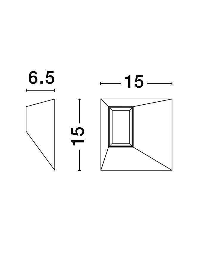 Plafoniera OUTOPIA Sandy White Aluminium & Steel LED 9W 3000K Dim: 15X15 cm  Nova Luce