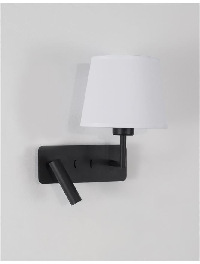 Aplica de interior SAVONA black led E27 12W IP20 H32cm Nova Luce