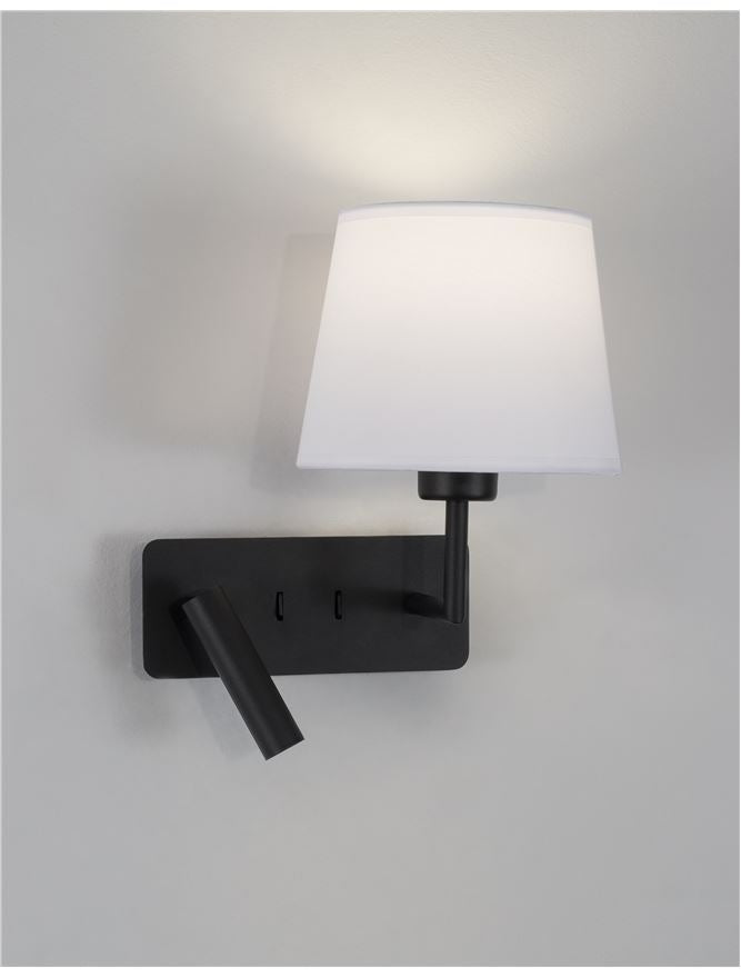 Aplica de interior SAVONA black led E27 12W IP20 H32cm Nova Luce