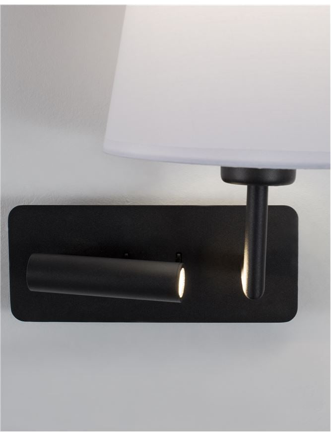 Aplica de interior SAVONA black led E27 12W IP20 H32cm Nova Luce