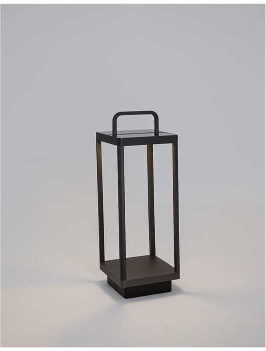 Lampa de masa portabila BALI, anthracite, 2W, IP 65 H 51 cm, solar/usb Nova Luce