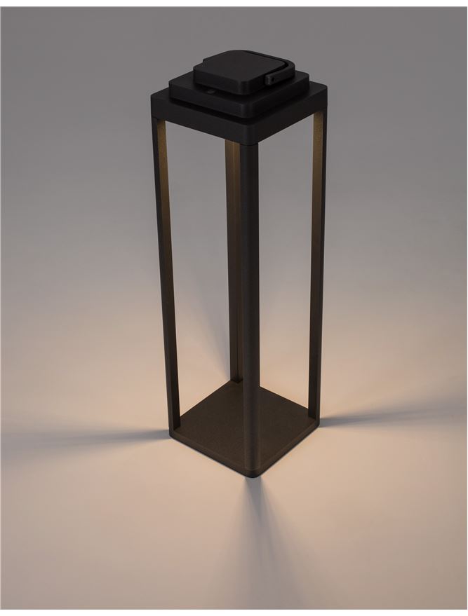 Lampa de masa portabila FIGI, anthracite, 2W, IP 65 H 50 cm, Nova Luce