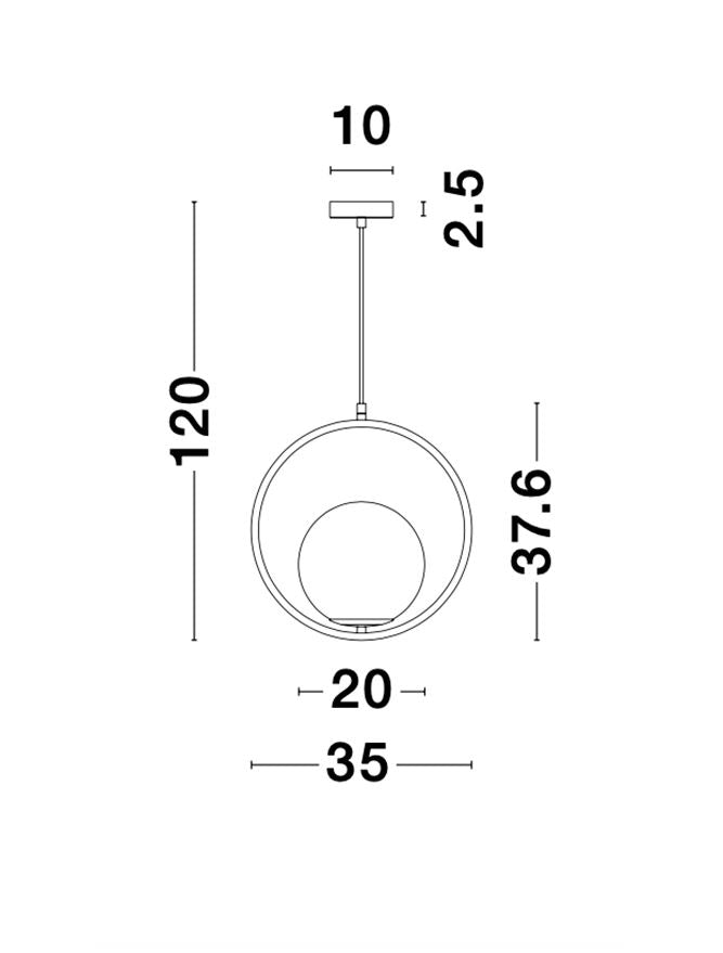 Lampa suspendata OBITAR 12W NOVA LUCE