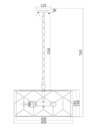 Lampa suspendata MESSINA gold 4 X E27 max 40W IP20 H223PL-03G Maytoni