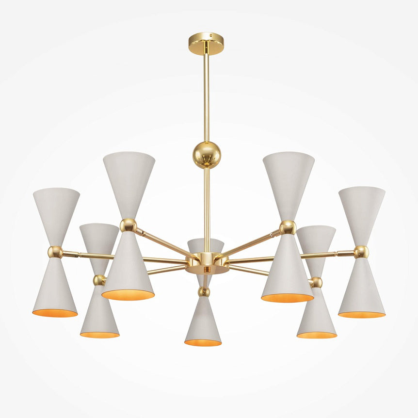 Lampa suspendata VESPER white/gold 14 becuri E14 max 40W D 91cm IP20 MOD108PL-14WG Maytoni