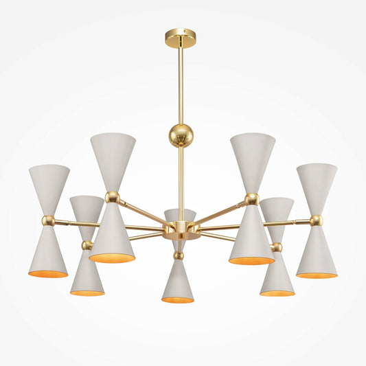 Lampa suspendata VESPER white/gold 14 becuri E14 max 40W D 91cm IP20 MOD108PL-14WG Maytoni