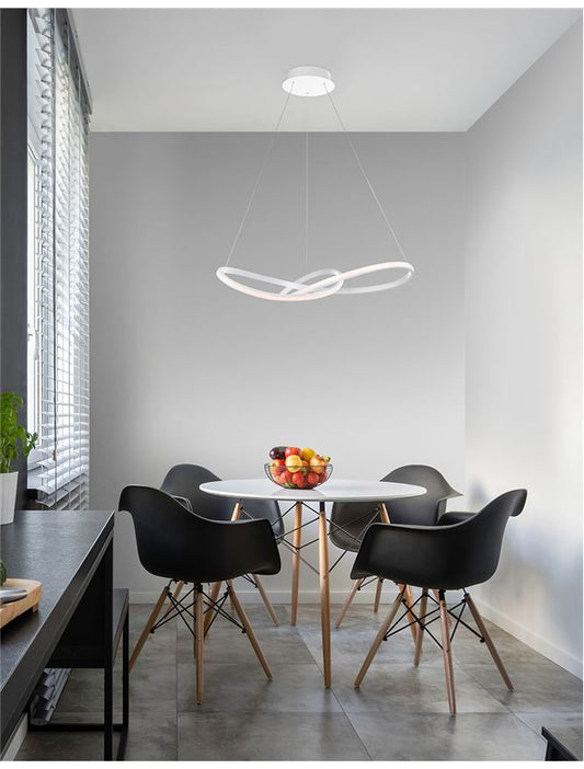 Lampa suspendata FUSION White Aluminium NOVA LUCE