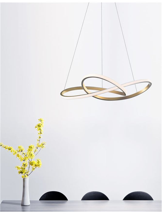 Lampa suspendata FUSION Brush Gold Aluminium NOVA LUCE