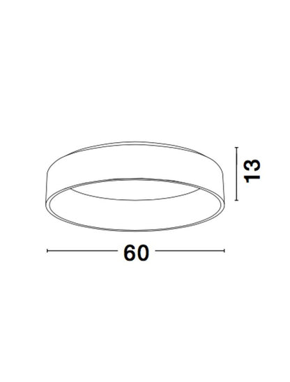 Plafoniera RANDO Matt White Aluminium & Acrylic Led 42W Diam: 60 cm Nova Luce